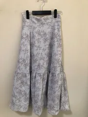 31677　PROPORTION BODY DRESSING｜プロポーションボディドレッシング　フレアスカート　花柄　グレー