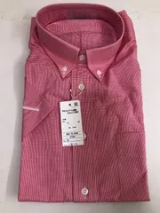 31686   Maker’s Shirt 鎌倉シャツ　半袖　シャツ　チェック　ピンク M　LF2009　アウトレット