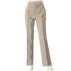 Q5743コ Oh My Tailor プレミアムジョーゼット ザ ストレートパンツ ベージュ LL 股下65
