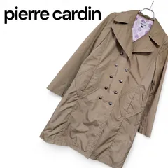 pierre cardin  ピエールカルダン トレンチコート M ベージュ 希少花柄裏地 撥水加工 pierre cardin オーロラ社 日本製生地 ダブルブレスト スプリングコート ロングコート 軽量 レディース ミセス 上品 エレガント 194KJのサムネイル