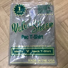 半額以下！161276　ベルバシーン 　VELVA SHEEN　グレー　選べるサイズ　S,L　 半袖　V ネック　Tシャツ　ポケット有　　インナー　トップス　上質な肌着