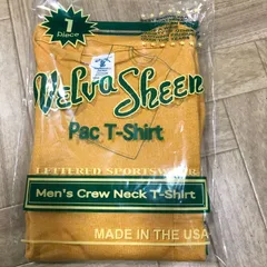 半額以下！161275GOL-S　VELVA SHEEN　　無地T　半袖クルーネックTシャツ　S　GOLD　インナー　トップス　上質な肌着