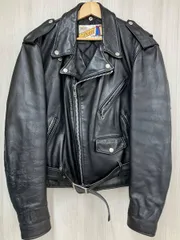 PERFECTO by Schott USA製 618 ダブル ライダース ジャケット 本革 レザー パーフェクト ショット ブラック メンズ 42 ブラック ブルゾン