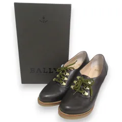 美品 BALLY バリー レザー 3ホールシューズ ブーティ ローファーパンプス 38 約25cm ブラウン レディース 古着 中古 USED