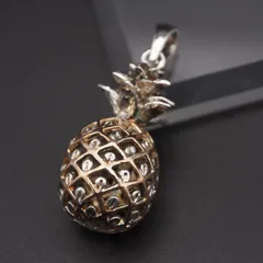 M586 ハワイアンジュエリー K 925刻印 ペンダント トップ パイナップル ゴールド デザイン シルバー チャーム ヘッド