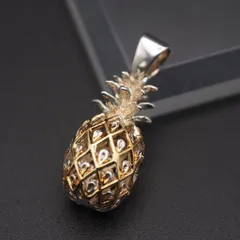 M571 ハワイアンジュエリー 925刻印 ペンダント トップ パイナップル ゴールド デザイン シルバー チャーム ヘッド