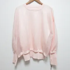 美品 25SS Diagram ダイアグラム グレースコンチネンタル シアーニットトップス セーター 0325143426 サイズ36 ピンク  レディース 古着 中古 USED