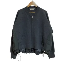 美品 24AW TORRAZZO DONNA トラッゾドンナ 中綿入りハイブリッドニットブルゾン ジャケット サイズF グレー レディース 古着 中古 USED