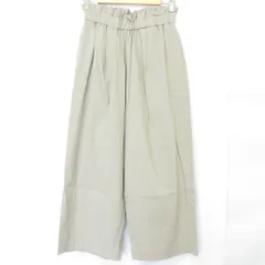 美品 25SS JOURNAL STANDARD ジャーナルスタンダード ウォッシャブルコットンリネンVIS ワイドパンツ スラックス 36 グレー レディース 古着 中古 USED