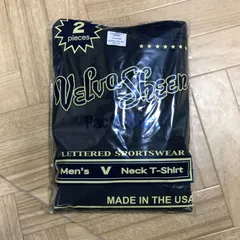 半額以下！160922 ベルバシーン　VELVA SHEEN　NAVY/OAT ネイビー　オートミール　２枚入り　S,M,L,XL 選べるサイズ　無地T　Vネック　インナー　トップス　上質な肌着