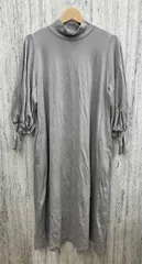 FOUFOU 長袖 ロングワンピース グレー Lサイズ 日本製