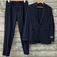 nano universe ナノユニバース テーラードジャケット 上下セットアップ Damerino 668-4118201 Sサイズ ネイビー