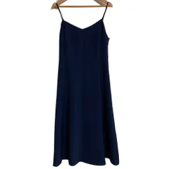 美品 BLUE LABEL CRESTBRIDGE ブルーレーベルクレストブリッジ キャミソールワンピース 55J13-775-29 サイズ36 ネイビー レディース 古着 中古 USED