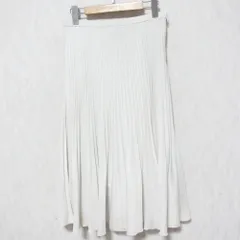 24SS Paul Stuart ポールスチュアート スパンローン プリーツスカート K1S05-316-40 サイズ6 ベージュ レディース 古着 中古 USED