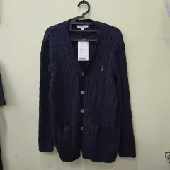 U S ポロ アソシエーション ケーブル カーディガン