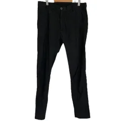 良品 LANVIN ランバン ルカオッセンドライバー期 シルクブレンド 裾ジップ テーパードパンツ サイズ44 チャコールグレー メンズ 古着 中古 USED