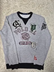 ポロ ラルフローレン スウェット タイガー 虎 Tシャツ パッチ グレー