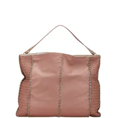 ボッテガヴェネタ イントレチャート ワンショルダーバッグ ピンク ベージュ レザー パイソン レディース BOTTEGAVENETA【1-0227586】