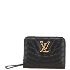 ルイ ヴィトン ニューウェーブ ジプト コンパクトウォレット M63789 ブラック レザー レディース LOUIS VUITTON【234-28104】