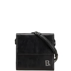 バレンシアガ Bロゴ 三つ折り財布 ショルダーウォレット 580037 ブラック レザー メンズ BALENCIAGA【234-28108】のサムネイル