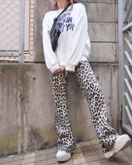 LEOPARD FLARE PANTS（beige）