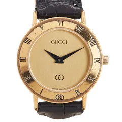 グッチ ベルト（社外品） ゴールド ブラック ステンレススチール レザー レディース GUCCI【1-0229441】
