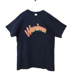 古着　GILDAN ギルダン　メンズロゴTシャツ　wanima ワニマ　ネイビー系　Mサイズ　ライブTシャツ　バックプリント　ツアーTシャツ