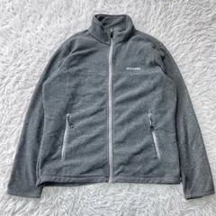 コロンビア フリースジャケット Columbia ジップアップ ロゴ刺繍  XLサイズ  グレー 古着 1972