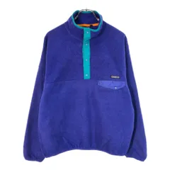90年代 patagonia パタゴニア SYNCHILLA シンチラ スナップT フリースジャケット アウトドア ブルー(メンズ M)中古 古着 X2926