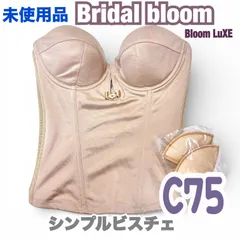 希少サイズ 未使用 bridal bloom ブライダル ブルーム C75 ブライダルインナー ビスチェ ブラ 補正 ウェディング 下着　挙式 大　ブランド コルセット JAPAN 日本製　高級　新品 シルエット ドレス 式　結婚 挙 披露宴 シンプル
