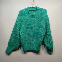 ミント色バルーンフィットセーター85 90サイズ秋冬 62098