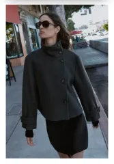 ザラ ハイネック ショート コート XS