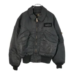 ALPHA INDUSTRIES アルファ インダストリーズ CWU-45/P フライトジャケット ミリタリー ブラック(メンズ MEDIUM)中古 古着 X2930