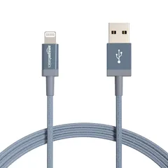 Amazonベーシック USB-A -ライトニングケーブル ナイロン iPhone充電 Apple MFi認証 iPhone 13/13 Pro/12/SE(第2世代)/iPad 各種対応(ダークグレー 1.8m 2本セット)