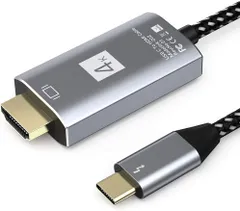 USB Type-C to HDTV 変換ケーブル 1M接続ケーブル HDtv type-c 4K映像出力 Type C HDTV変換アダプター タイプC to hdTV 対応 40Gbps転送設定不要 iPhone 15 Pro/MacBook A ...