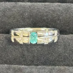 パライバトルマリン0.2ct ダイヤモンド0.31ct リング 12号  Pt900   -X700021