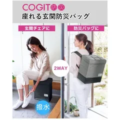 【新品・未開封】COGIT 防災 座れる バッグ スツール 収納 椅子 防災バッグ 防災グッズ オシャレ 収納椅子 コジット 玄関チェア 収納ＢＯＸ 椅子 大容量 耐荷重100キロのサムネイル