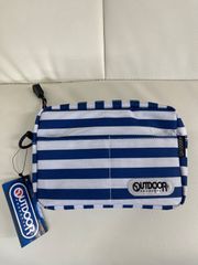 送料無料！！OUTDOOR　アウトドア　新品タグ付き！　ポーチ　ブルーストライプ　#80209MOAMT