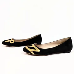 ブラジル製◎【katespade NEWYORK】ケイトスペード ニューヨーク スエード パンプス フラット 軽量 POPFIZZ おしゃれ 大人コーデ きれいめ 大人スタイル こなれ感 上品 レディース 黒 ブラック /M42275HH