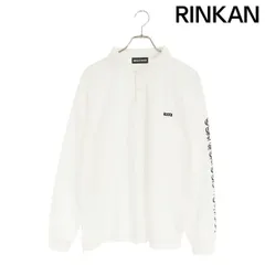 ゴッドセレクショントリプルエックス アームロゴ刺繍ポロ長袖カットソー メンズ L