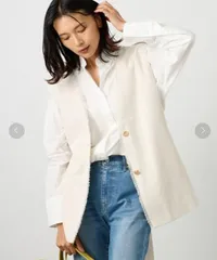 454y*美品 バンヤードストーム ツイード ベルト付き ジレ ベスト