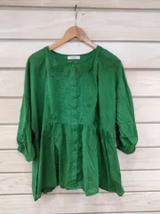 【美品】41　Samansa Mos2 blue　レディーストップス