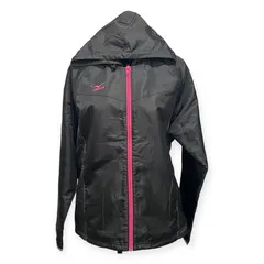 ミズノ　レディース　普通生地　汚れ傷みなし　サイズL　ラグラン袖　ウインドブレーカー　フードあり