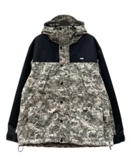 エフティーシー FTC WATERPROOF 3L MOUNTAIN JACKET ウォータープルーフ マウンテン ジャケット ジップアップ 3M フード アウター デジカモ ジャケット ロゴ ブラック Lサイズ 104MT-2689のサムネイル
