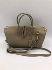 ALBUS アルバス LILLY 2wayショルダー レザーボストン ハンド バッグ ベージュ系 ■■◎レディース