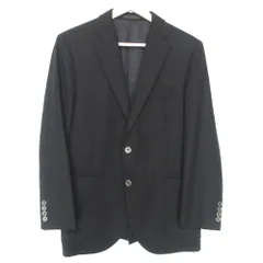 美品 BURBERRY LONDON バーバリーロンドン ウール シングル テーラードジャケット S ブラック メンズ 古着 中古 USED