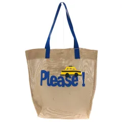 LUDLOW ラドロー メッシュトートバッグ/Pleaseタクシー      ベージュ レディース / 240001186057
