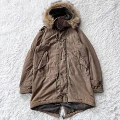 ビームス モッズコート ミリタリージャケット 中綿入り 古着 ファー カーキ  M 2568