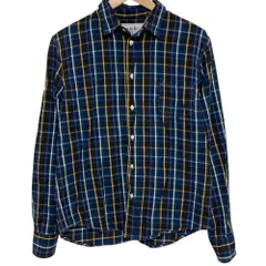 美品 Frank&Eileen フランクアンドアイリーン luke チェック柄 長袖 フランネルシャツ サイズXS ネイビー メンズ 古着 中古 USED