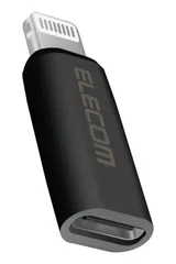 エレコム USB Type-C to Lightning 変換アダプタ 60W USB PD対応 (音声・映像変換不可) 【MFi正規認証品】 ブラック MPA-CFLMBK